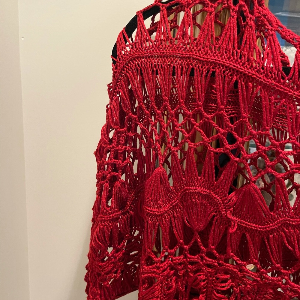 Beautiful red crochet top